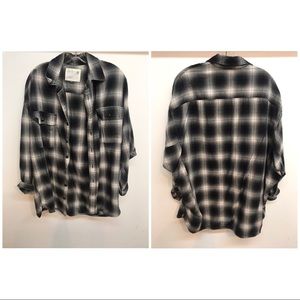R13 oversized plaid shirt